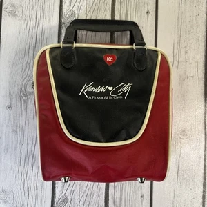 Bowling Bag Mini Purse Handbag w/Kansas City Logo Red/Black Pre-Owned. - Picture 1 of 11