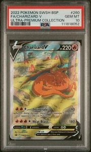 2022 Pokemon Black Star Promo Charizard V Full Art #260 Ultra Premium PSA 10 GEM - Picture 1 of 2