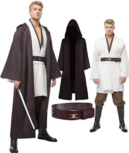 Men'S Tunic Cosplay Costume Adults Outfits Halloween Robe Hooded Uniform Full Se - Picture 1 of 7