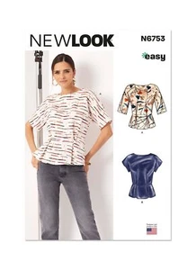 New Look Sewing Pattern N6753 Misses’ Top With Sleeve Variations - Picture 1 of 7