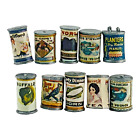 Vintage Dollhouse Miniature Canned Goods Lot of 10 Food Groceries Kitchen Decor