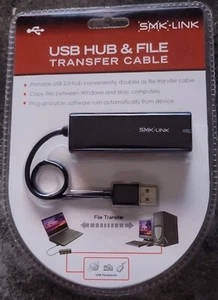 USB 2.0 Hub SMK-Link VP6910 Data File Transfer Cable w/USB Hub Windows Mac OS 64 - Picture 1 of 11