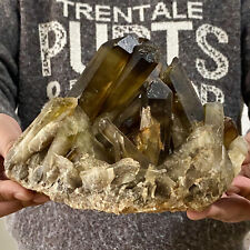Racimo de piedra de cuarzo amarillo natural de 6,08 lb piedras curativas minerales