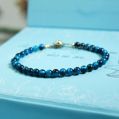 蓝虎眼石精致手链水晶修复手链批发 — 第 1/3 张图片