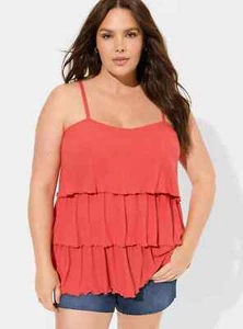 Neu mit Etikett Torrid Heritage Slub abgestuftes Trägertop mit eckigem Ausschnitt Größe 1... WOW!!! - Bild 1 von 5