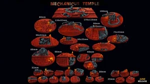 Warhammer 40K/AOS Resin Base Toppers Wargaming Mechanicus Temple - Picture 1 of 1