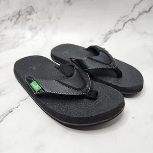 Sandali slip on Sanuk bambino radice birra comodi neri unisex ragazzi 12-13 - Foto 1 di 7
