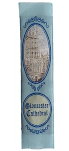 Marcador tejido vintage Gloucester catedral recuerdo religioso regalo - Imagen 1 de 2