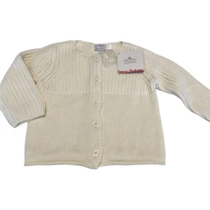 NWT $59 HANNA ANDERSSON Organic Baby Cardigan Sweater Sz 70 6-12 Mth 16~20 Lbs - Picture 1 of 8