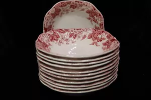 JOHNSON BROTHERS STRAWBERRY FAIR OLD CHELSEA STRAWBERRIES 12 SQUARE SOUP BOWL 7" - Picture 1 of 8