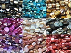 A 16" string of 8mm , 15mm nuggets shell beads for DIY Jewellery Making - Picture 1 of 7