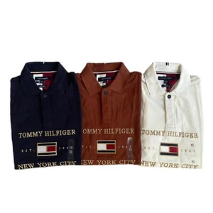 Tommy Hilfiger Men's Regular Fit New York City Embroidered Logo Badge Polo Shirt - Picture 1 of 35