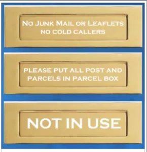 Custom Sign Label for Traditional Letterbox, Please Use Postbox, Parcel Box sign - Picture 1 of 11