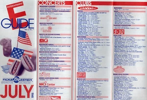 Ticket Master Washington Baltimore Entertainment Guide 1998 music concerts f2 - Picture 1 of 4