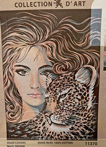 BRAND NEW COLLECTION D'ART  11370 NEEDLEPOINT CANVAS:  LADY - Picture 1 of 3