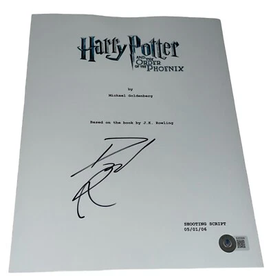 Daniel Radcliffe Signed Harry Potter & Order of Phoenix Screenplay Script BAS X2 - Image 1 of 3