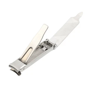1 Pcs Thin Nail Clippers for Nail Care Portable Silver Tone Stainless Steel - Picture 1 of 8