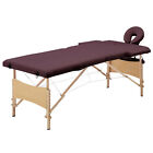  Holz Massagetisch Klappbar 2 Zonen mit Tragetasche Therapie Massageliege K5S9