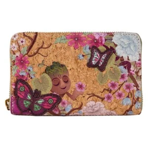 Cartera Cartera Loungefly Marvel Guardianes de la Galaxia Floral Groot Cremallera Alrededor - Imagen 1 de 4