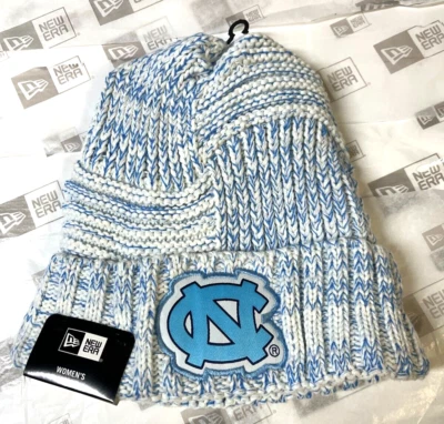 Women's North Carolina Tar Heels NE NCAA Cuffed Knit Hat~Light Blue/White - Image 1 of 4