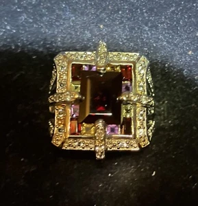 STS Chuck Clemency Anello Multigemma e Diamanti Lotto P - Foto 1 di 5