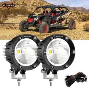Auxbeam 2pcs 4" Round LED Work Light Spot Offroad for Can-Am Outlander Max 500 - Imagen 1 de 12