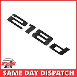 218d LETTERING REAR BOOT LID TRUNK BADGE EMBLEM FOR BMW 2 SERIES, MATT BLACK - Picture 1 of 3
