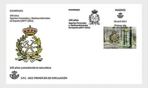 spain 2023 espagne 145 years Forestry and Environmental Agent 1877 forest 1v FDC - Picture 1 of 1