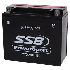 YTX20-BS AGM MOTORCYCLE BATTERY HIGH POWER GTX20-BS HARLEY BUELL HONDA INDIAN - Picture 1 of 4