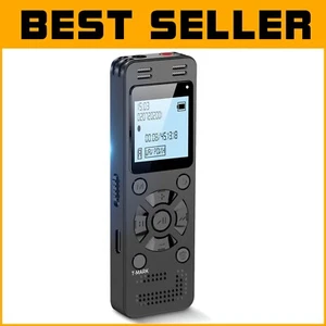 Voice Activated 128GB Recorder with Noise Cancelling Mic for Meetings & Lectures - Picture 1 of 10
