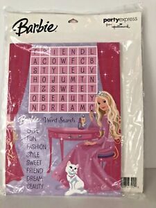 Barbie Princess Party Game Sheets by Hallmark 3 Games  - 8 copies of each Game