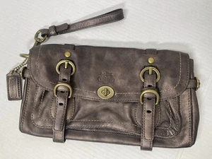 Coach Legacy Garcia Oversized Clutch 12707 Bronze Leather Brass Hardware - Picture 1 of 9