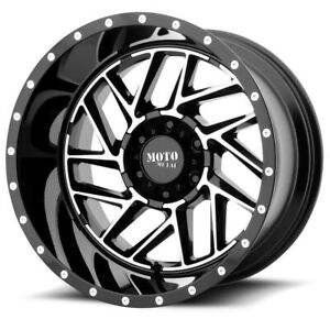 Moto Metal MO985 Breakout 16x8 5x5.0 Gloss Black Machined Wheel 16" -6mm Rim