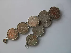 ARMBAND Chariwari Trachten Silber Münz Armband ½ Mark Deutsches Reich - Bild 1 von 1
