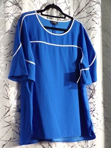 NEW NWT $69.50 Alfani Macy's Royal Blue Top Blouse Size XL Extra Large - Picture 1 of 2