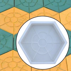 Hexagon Paving Mould Decorate Cement Molds for Outdoor Backyard Floor Tile - Picture 1 of 5