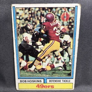 1974 Topps Football Card #378 Bob Hoskins RC - EX
