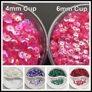 Round Cup PVC Loose Sequins Paillette Sewing Wedding Garments Crafts Sequin 4mm