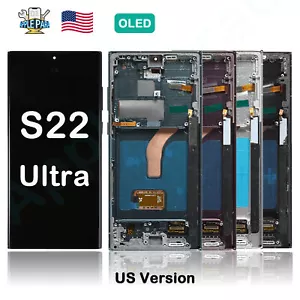 For Samsung Galaxy S22 Ultra 5G SM-S908U OLED Display Screen Replacement White - Picture 1 of 23