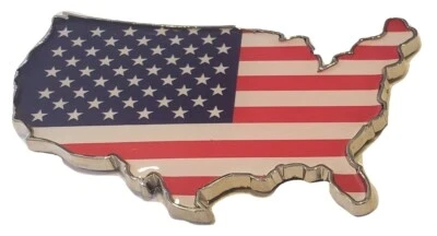 3.5" Bandera Americana Estados Unidos Emblema METAL Camión Pegatina Calcomanía Insignia EE. UU. EE. UU. Foto 1 de 3