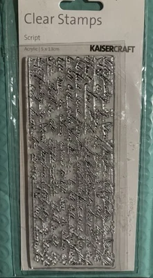 Sello transparente Kaisercraft Script 5 1/4 x 2 (nuevo y precintado) Foto 1 de 2