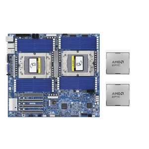 AMD EPYC 9755 ES 1.9G 128Core L3 512M *2 +Gigabyte MZ73-LM2 SP5 E-ATX TDP 500W - Zdjęcie 1 z 4