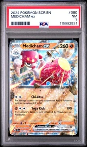 2024 Pokemon Scr En-Stellar Crown #080 Medicham Ex PSA 7 - Picture 1 of 2