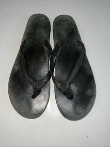 Rainbow Women’s Sandals Size 9N Black Leather Flip Flops - Picture 1 of 9