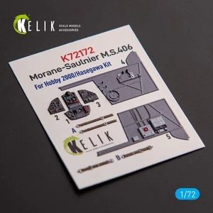 Morane-Saulnier M,S,406 3D Decals for Hobby 2000/Hasegawa model kit 1:72 K72172 - Picture 1 of 6