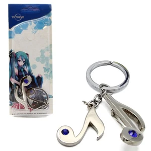 Vocaloid - Clef 2" Pin & Keychain 2 Pcs. Set NEW Miku Hatsune Charm Pendant - Picture 1 of 3