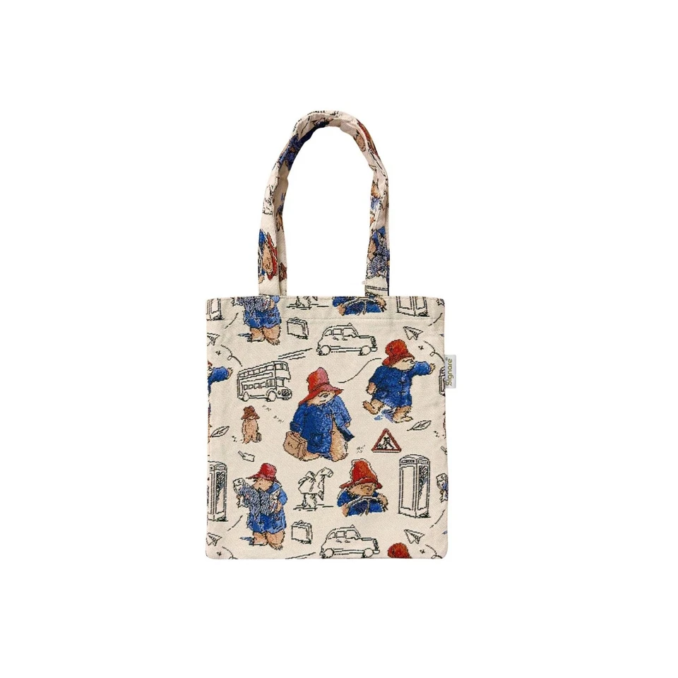 Mini Tote Bag Signare Paddington Bear Beige London Reusable Shopper Small - Image 1 of 1