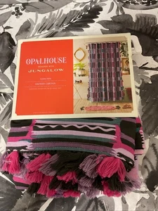 🌻 Opalhouse Jungalow Sun in the Water Shower Curtain Tassel Trim Purple Boho 🆕 - Picture 1 of 2