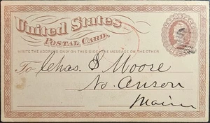 Belfast Maine Red CDS Waldo County Dairy Cheese Advertising Postal Card 1876 - Picture 1 of 2