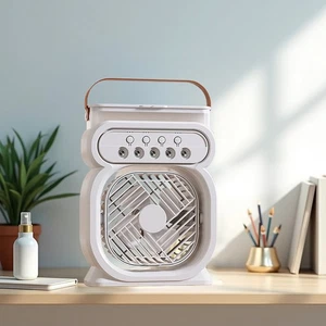 Portable Air Conditioner Fan,Mini Evaporative Air Cooler with 3Colors LED Light - Picture 1 of 13